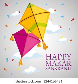 happy makar sankranti with kites to celebration ceremony