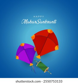 Feliz Makar Sankranti Post. Cópia arquivada em 15 de julho de 2013 "Makar Sankranti Festival Background with Flying Kites" . Projeto de ilustração vetorial abstrato. Makar Sankranti texto céu e sol fundo tema.
