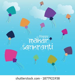 Happy makar sankranti Poster, Vektorgrafik.