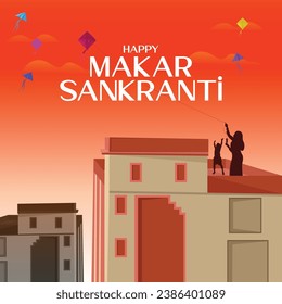 Happy Makar Sankranti Uttarayan Creative Kites
