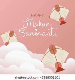 Happy Makar Sankranti vector. Makar Sankranti Background illustrator.