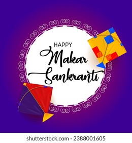 Happy Makar Sankranti vector. Makar Sankranti Background illustrator.