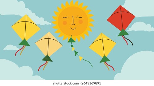 Happy Makar Sankranti Vector Banner | Indian Harvest Festival Illustrations
