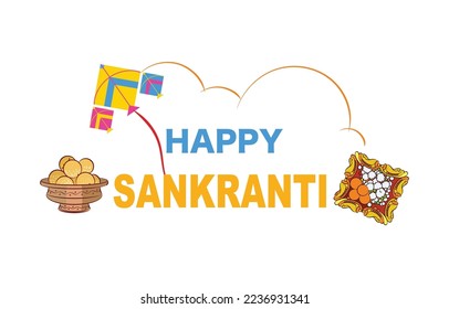 happy makar sankranti vector design