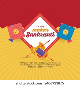 Feliz diseño del vector Makar Sankranti