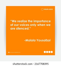happy Malala day vector illustration  
