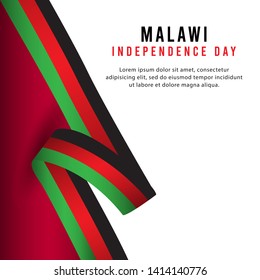 Happy Malawi Independence Day Celebration Poster Vector Template Design Illustration