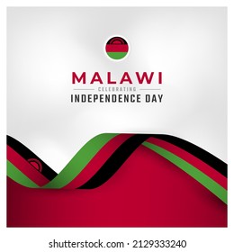 Happy Malawi Independence Day July 6th Celebration Vector Design Illustration. Template for Poster, Banner, Advertising, Greeting Card or Print Design Element