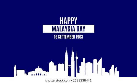 happy malaysia day vector illustrator.