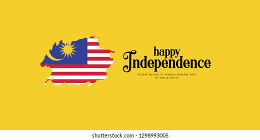 Happy Malaysia Independence Day Vector Template Design Illustration