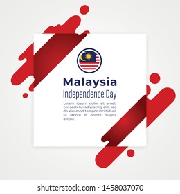 Happy Malaysia Independence Day Vector Design template Illustration