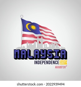 Schöne Malaysia Independence Day Vektorgrafik. Geeignet für Grußkartenposter und Banner