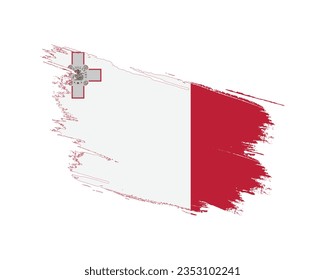 Happy Malta Independence day, Malta Independence day, Malta, Malta Flag, 21 September, 21st September, Independence, National Day, Brush Style Flag, Flag, Typographic Design Editable Vector Icon Eps