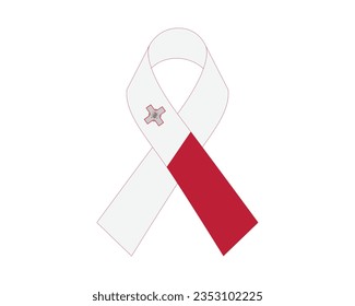 Happy Malta Independence day, Malta Independence day, Malta, Malta Ribbon Flag, 21 September, 21st September, Independence, National Day, Ribbon Flag, Flag, Typographic Design Editable Vector Icon