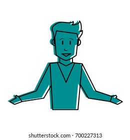 happy man with arms open icon image 