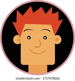 avatar de hombre feliz. diseño vectorial. eps10