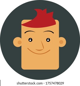 glücklicher Mann Avatar. Vektordesign. eps10