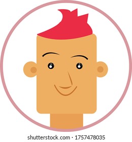 happy man avatar. vector design. eps10