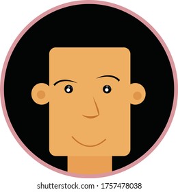 happy man avatar. vector design. eps10
