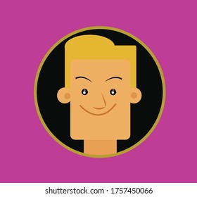 avatar de hombre feliz. ilustración vectorial. eps10