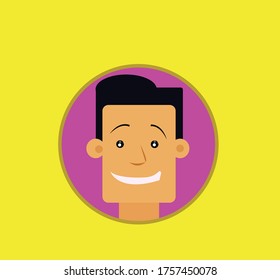 happy man avatar. vector illustration. eps10