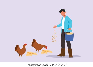 Happy man caring about interior potted plants. Home gardening and growing houseplants concept. Colored flat vector illustration isolated. 