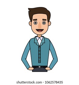 Happy man cartoon