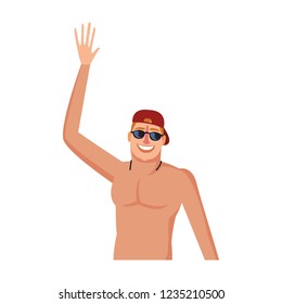 Happy man cartoon
