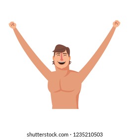 Happy man cartoon