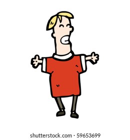 caricatura de hombre feliz