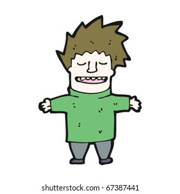 caricatura de hombre feliz