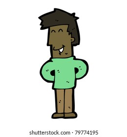 caricatura de hombre feliz