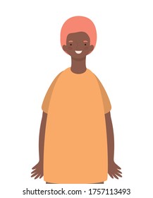 happy man cartoon design, Boy male person people human and social media theme Vector illustration