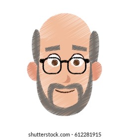 happy man cartoon icon image 