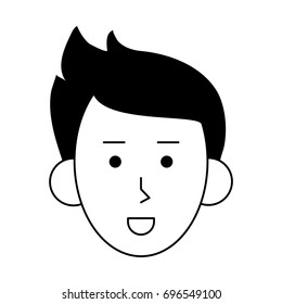 happy man cartoon icon image 