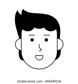 happy man cartoon icon image 