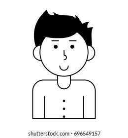happy man cartoon icon image 
