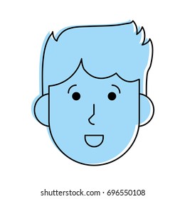 happy man cartoon icon image 