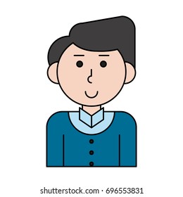 happy man cartoon icon image 