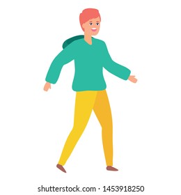 happy man celebrating arms up vector illustration