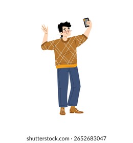 Happy man celebrating success vector