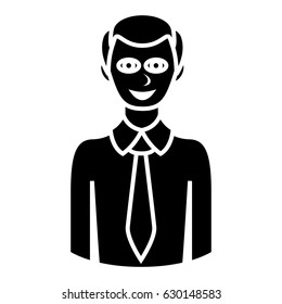 happy man character icon