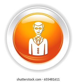 happy man character icon