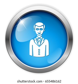 happy man character icon