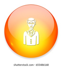 happy man character icon