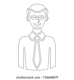 happy man character icon