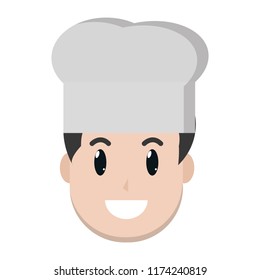 happy man chef with hat design