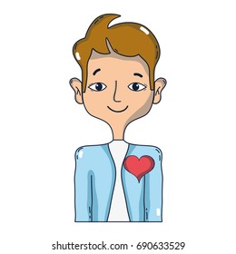 happy man with elegant clothes and hairstyle