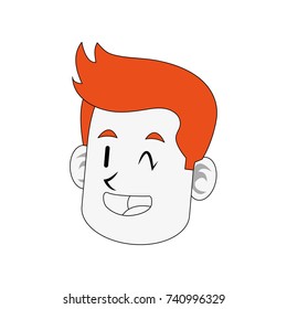 Happy man face