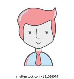 happy man with hairstyle, tie and shirt